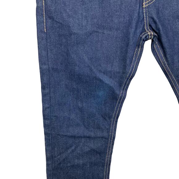 Topman Stretch Skinny Jeans Men's Button Fly Dark Wash 32X29 Short Inseam Denim - Picture 11 of 15